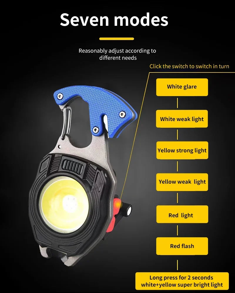 💡2024 Ny ankomst Oppgradering 8 i 1 multifunksjonell bærbar nødlys