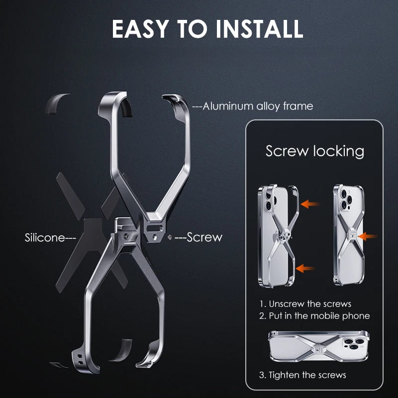 X-formet antifall-etui til bar telefon