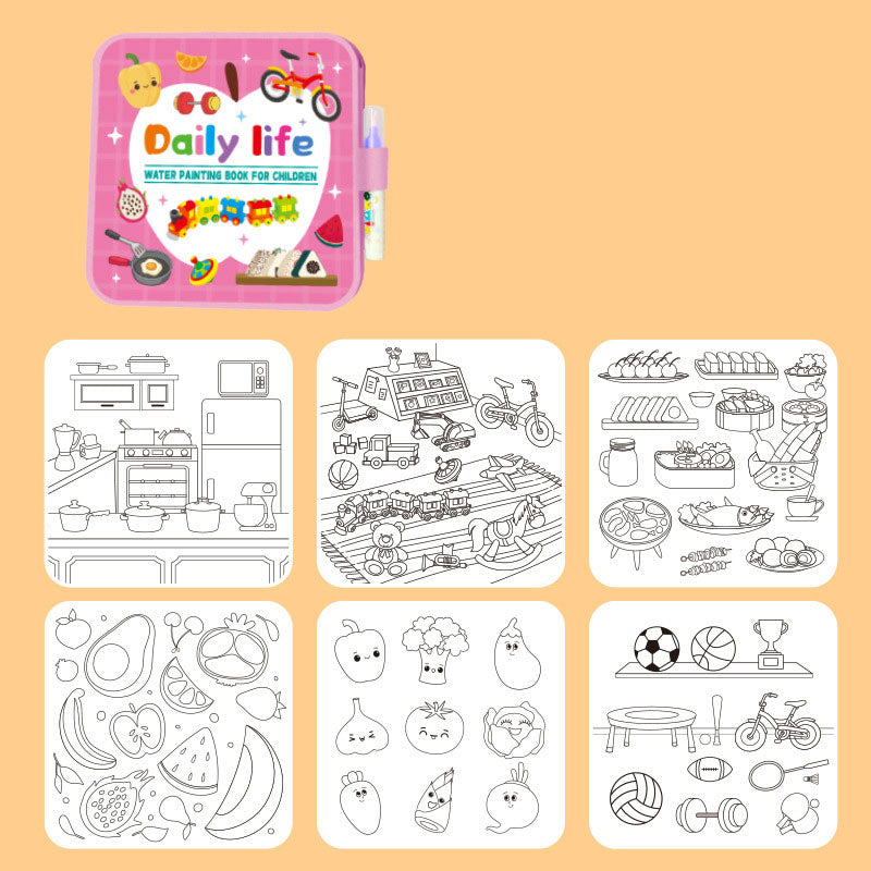 🌈 Stillebok med vanntegning for barn 🌈