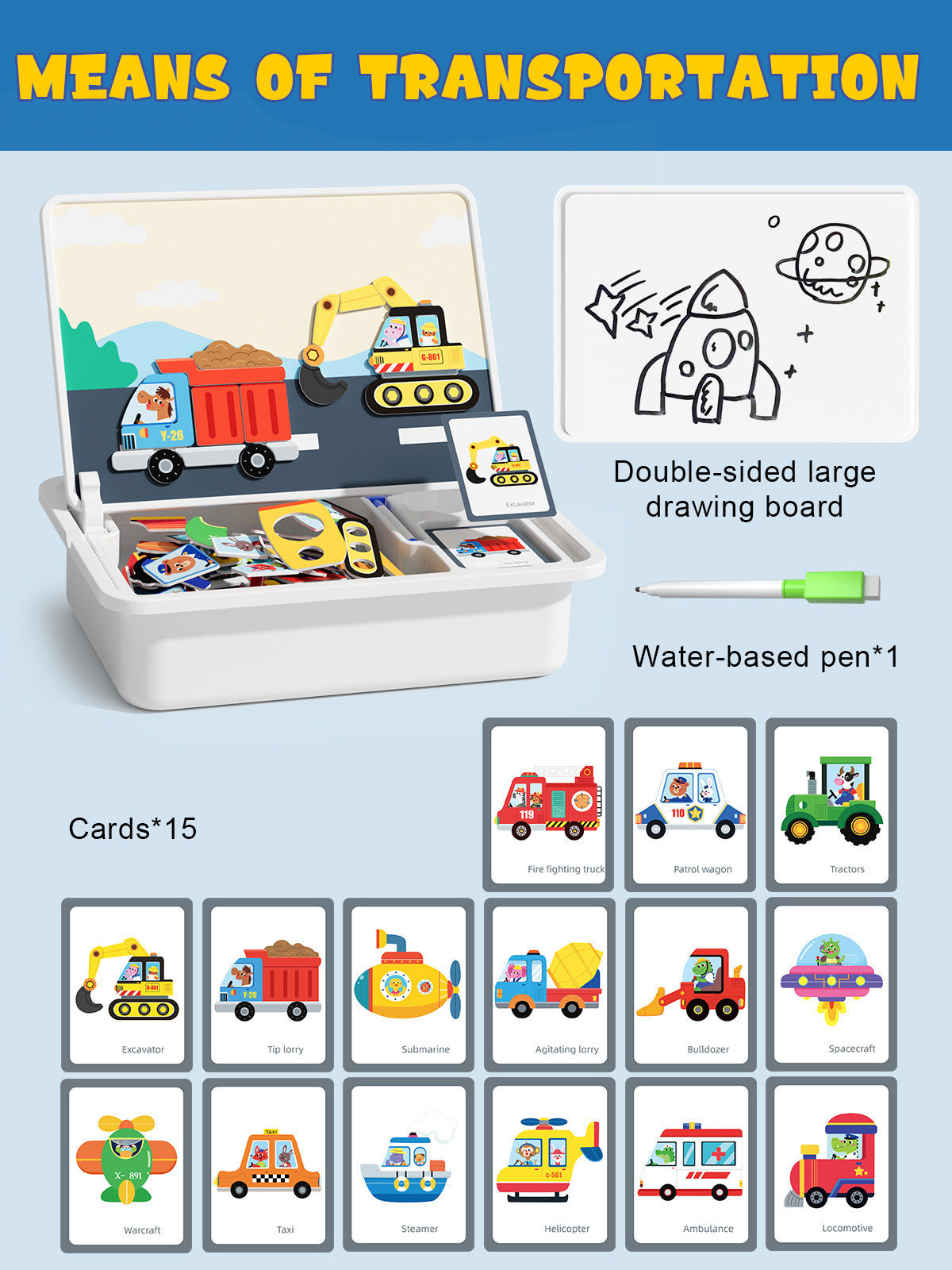 (Gratis frakt)Magnetiske puslespill Ansiktsutkledning Reisespill Dobbeltsidet Førskole Pedagogisk Læringsleker for Barn