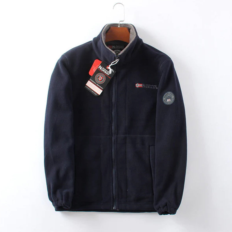 Dobbeltlags hettejakke (originalt produkt av høy kvalitet)/Reversibel polar fleecejakke