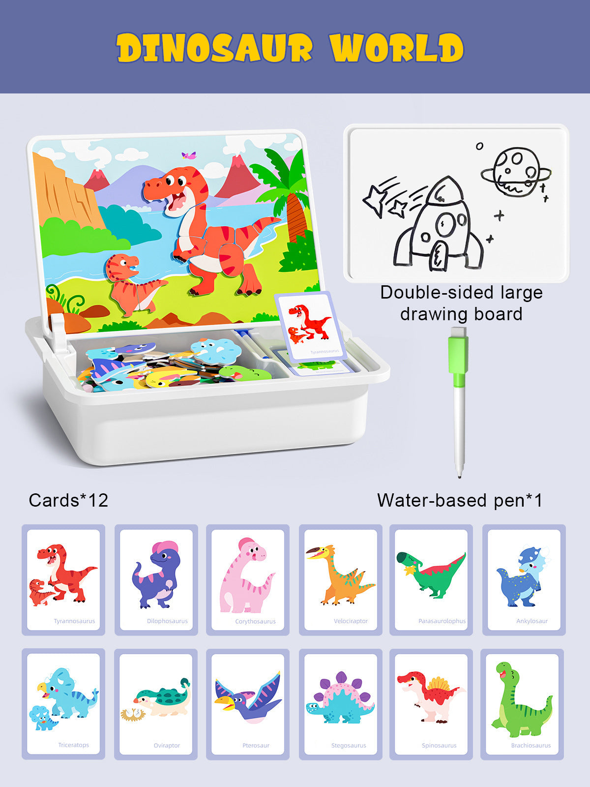 (Gratis frakt)Magnetiske puslespill Ansiktsutkledning Reisespill Dobbeltsidet Førskole Pedagogisk Læringsleker for Barn