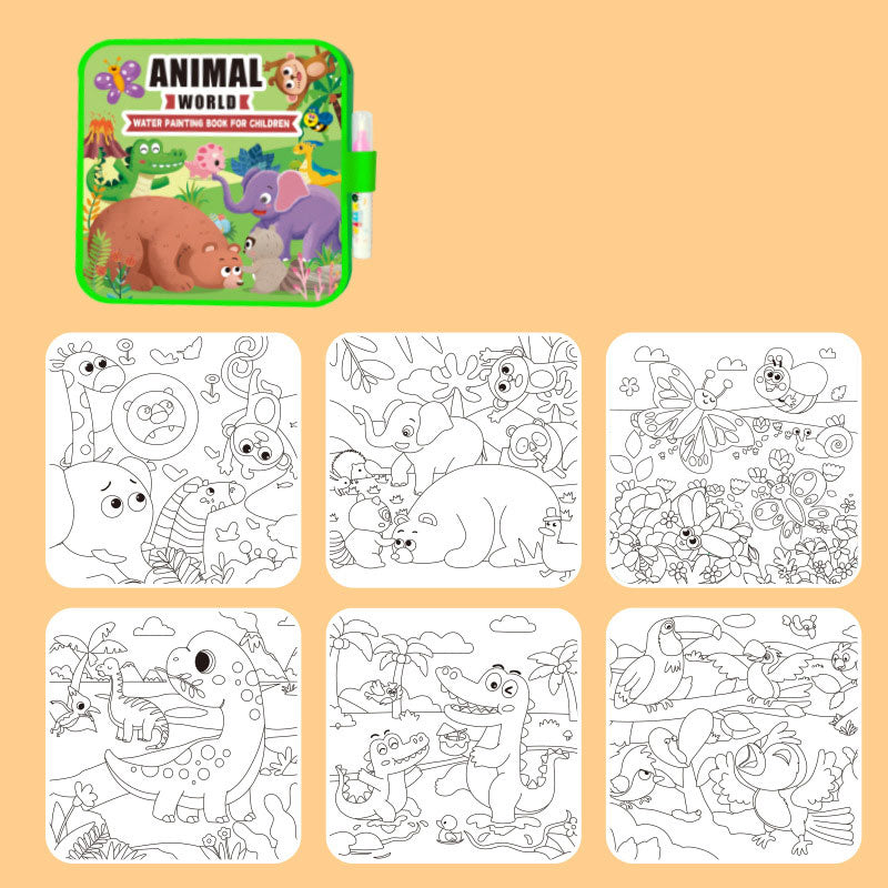 🌈 Stillebok med vanntegning for barn 🌈