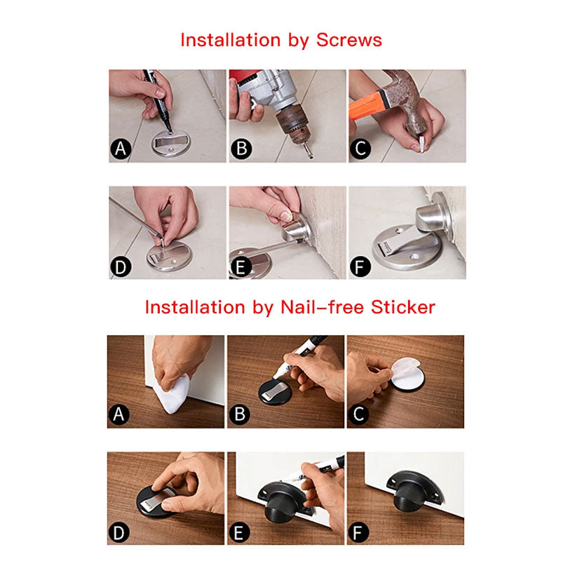 Justerbar dørstopper Stempelfri magnetisk dørstopper