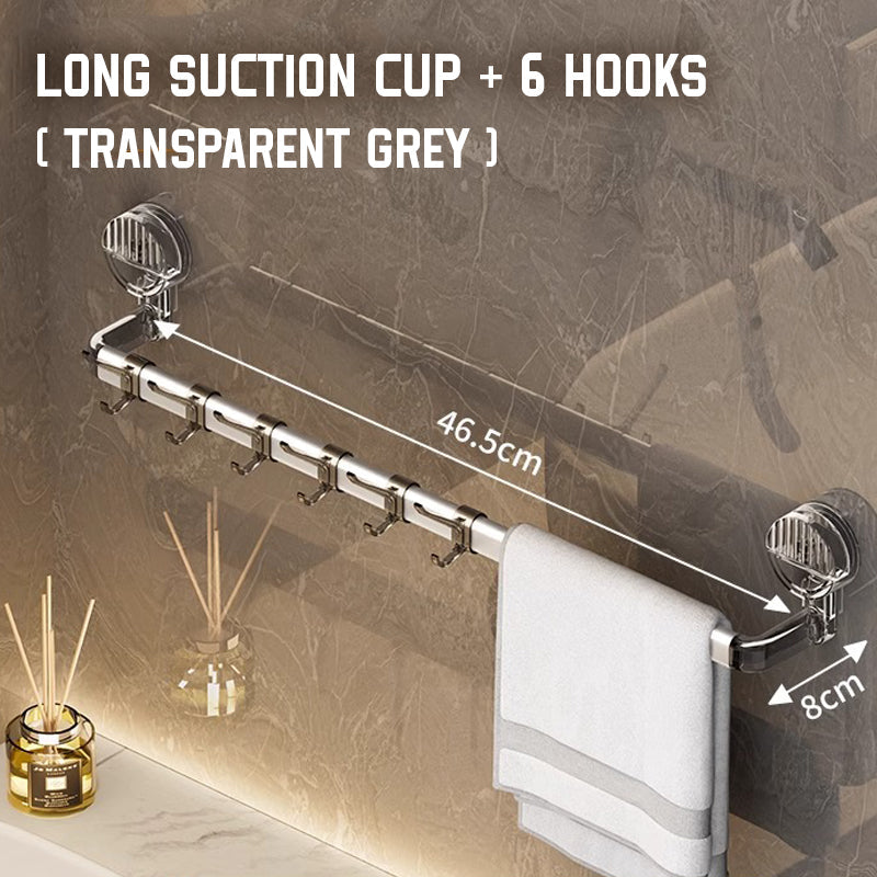 Sterkt uttrekkbart håndklestativ med sugekopp