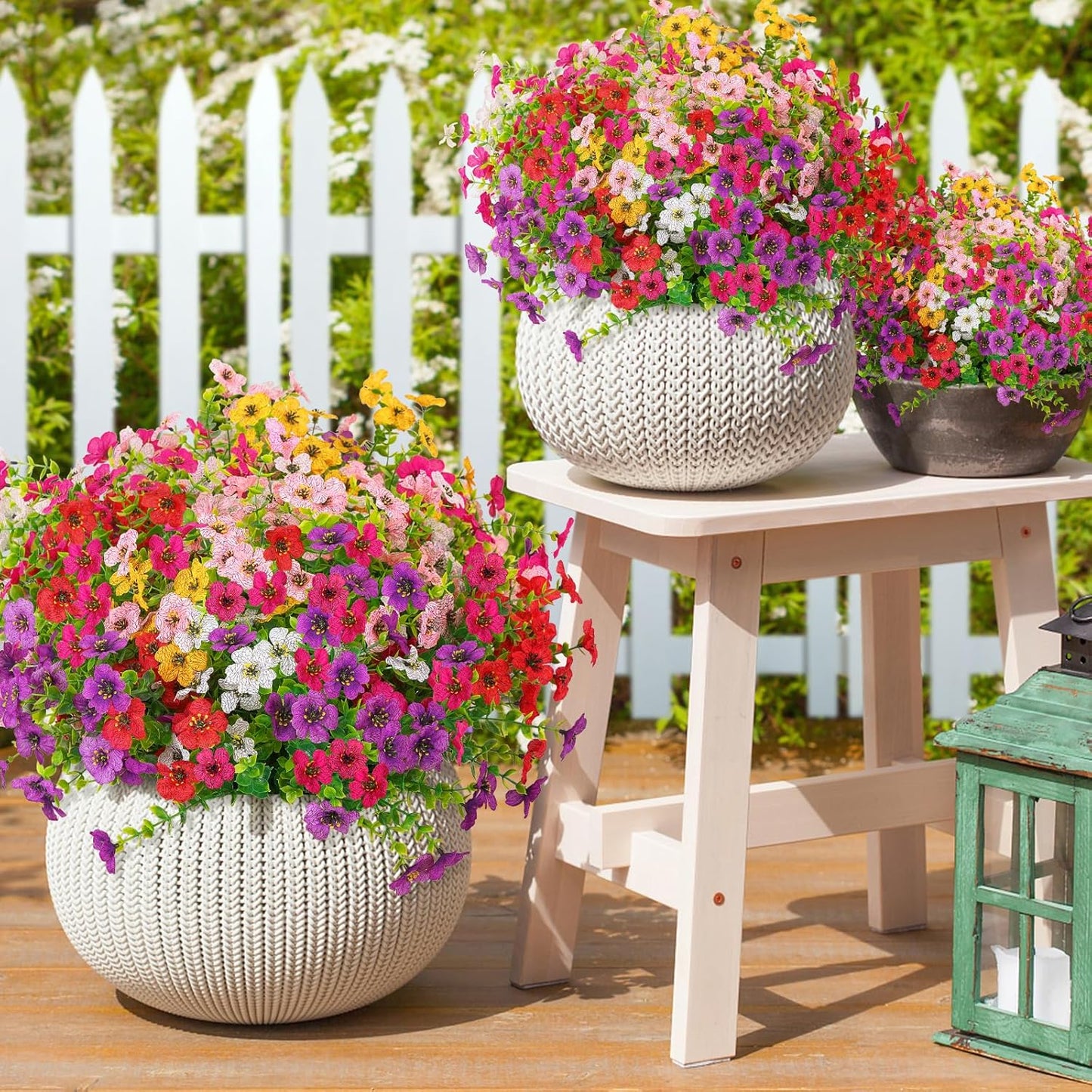 🌺UV-resistent fargerik kunstig blomst💖