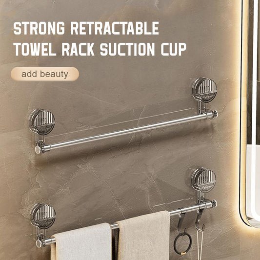 Sterkt uttrekkbart håndklestativ med sugekopp