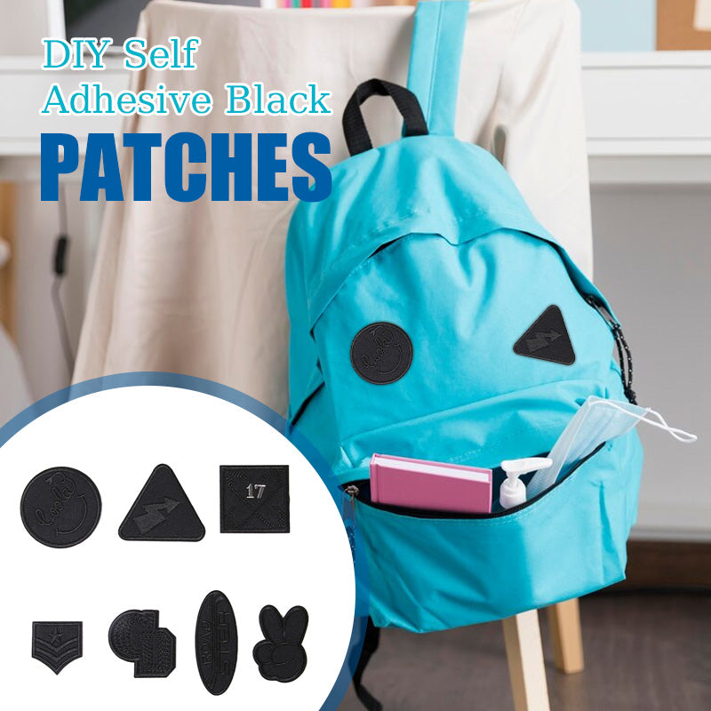 Selvklebende svarte lapper til å lage selvL