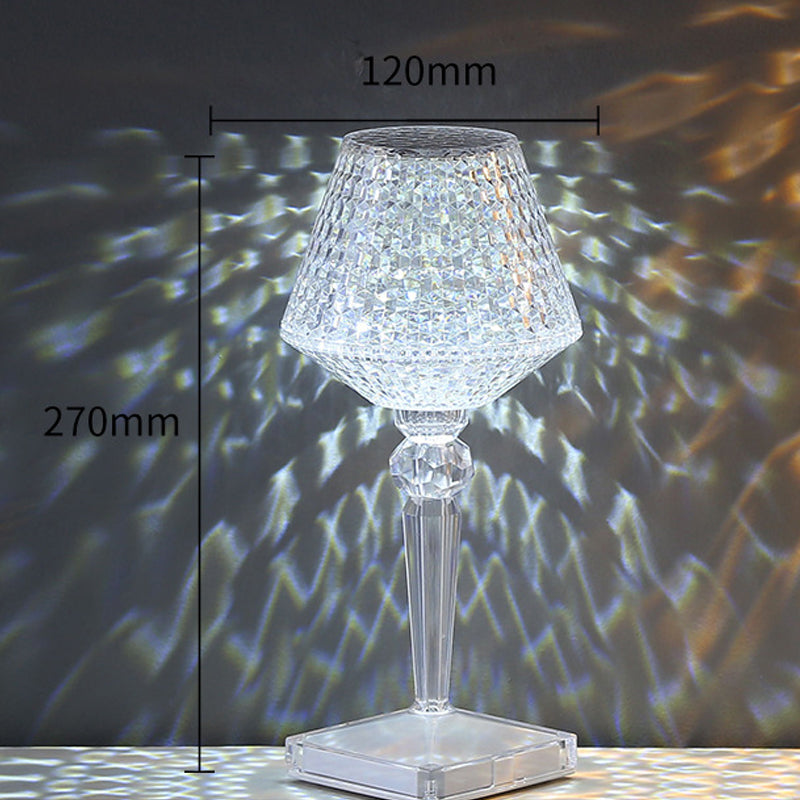 Bordlampe i krystall