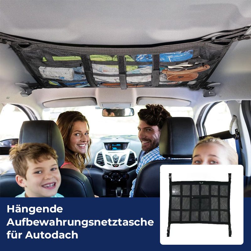 Hengende nettingoppbevaringspose til biltaket