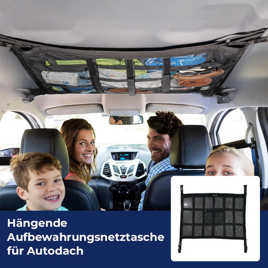 Hengende nettingoppbevaringspose til biltaket