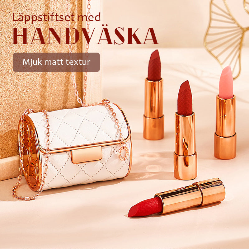 💄Leppestiftsett i skinnveske💄