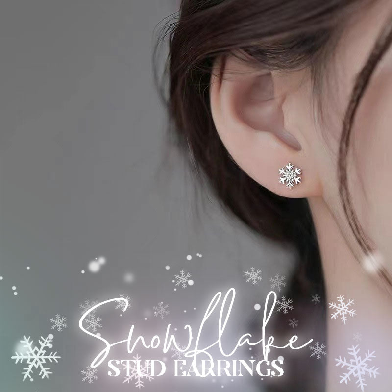 Øredobber i 925 sølv med snøfnugg - elegant vinterglamour