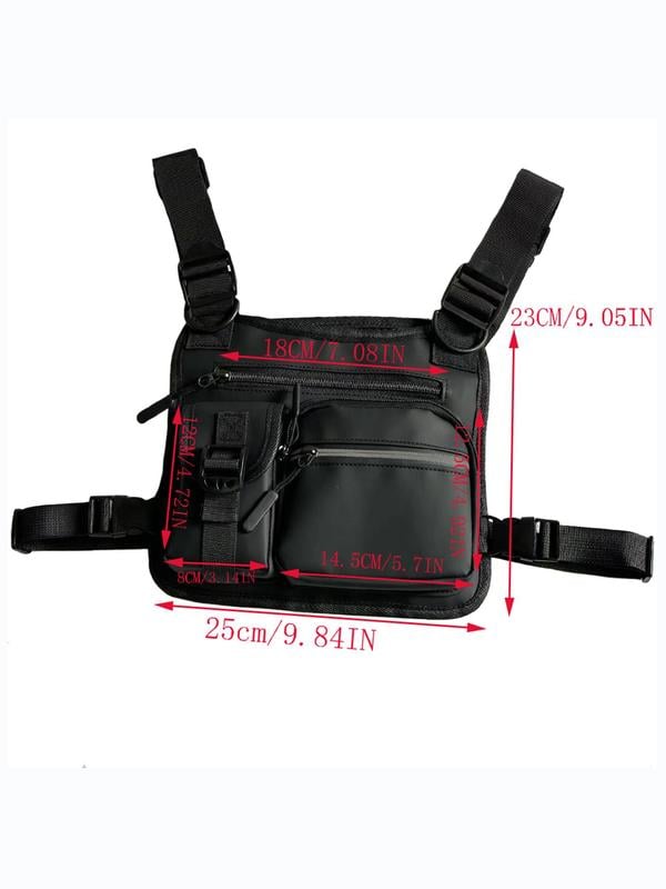 đ„Justerbar glidelĂ„s multifunksjonell taktisk brystveske