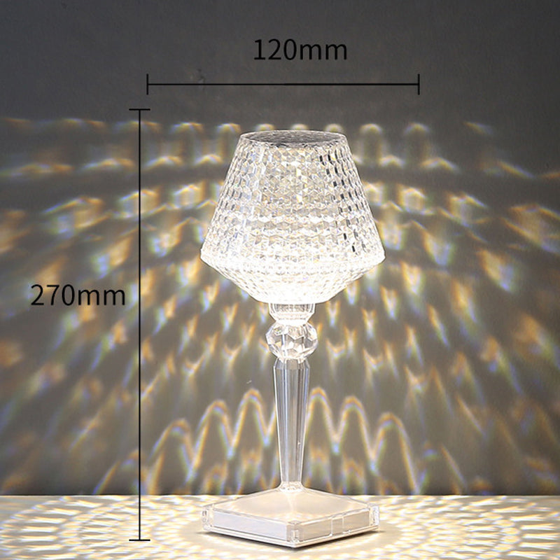 Bordlampe i krystall