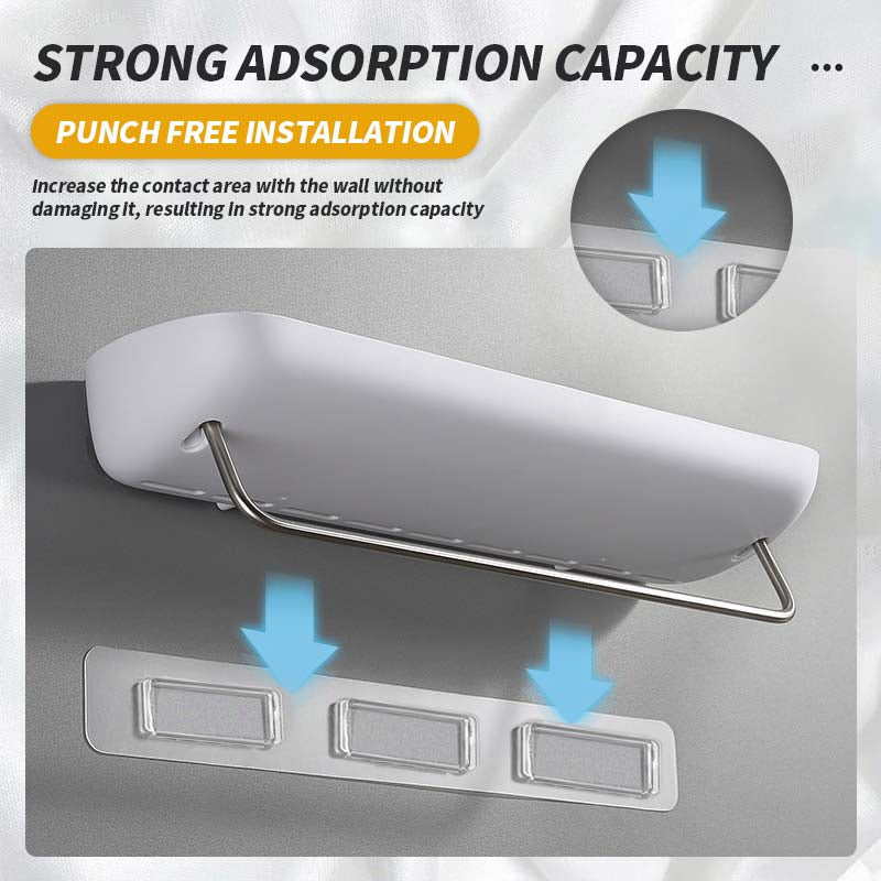 Veggmontert baderomshylle uten slag