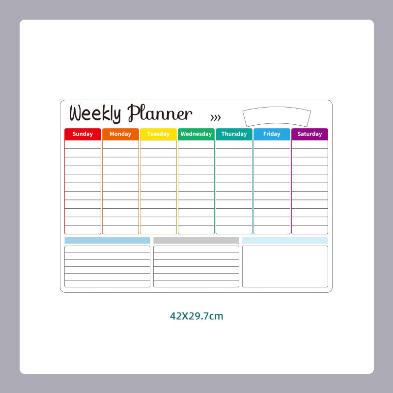 Magnetisk kjøleskapskalender månedsplanlegger