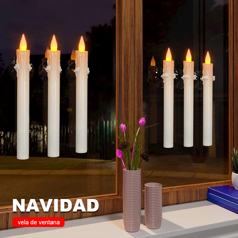 🎄 Julespesial 🔥 6 stk flammeløse LED-vinduslys