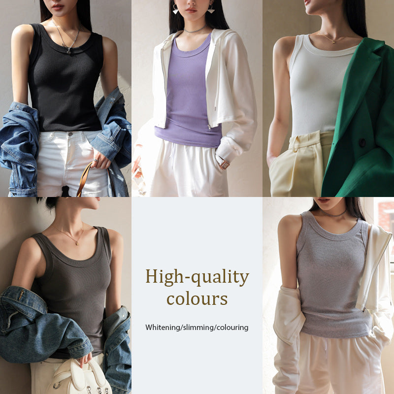 Strikket vest med liten camisole