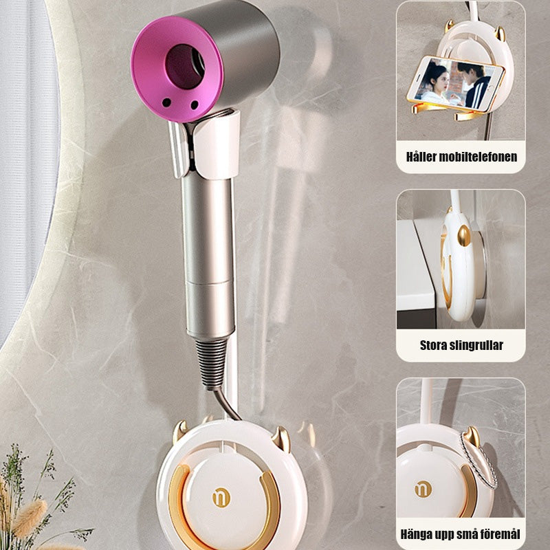 Håndfri hårfønerholder for late mennesker