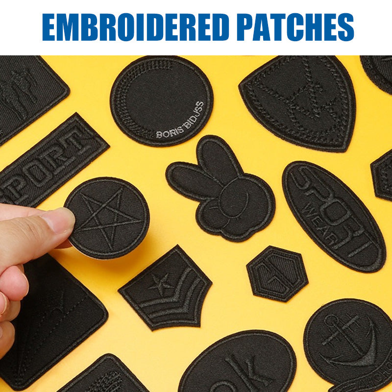 Selvklebende svarte lapper til å lage selvL