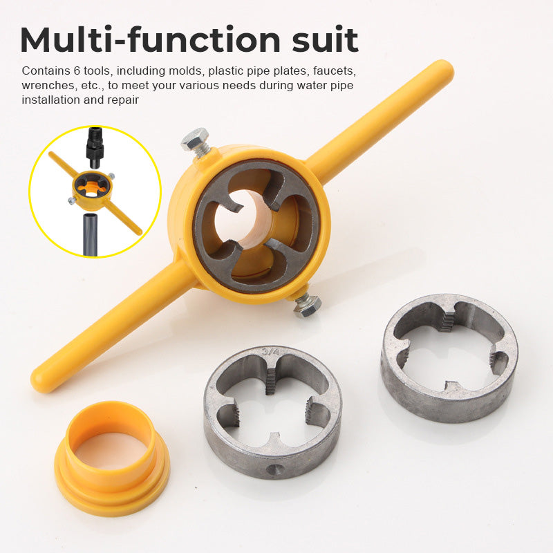 6-delers sett med vannrørform