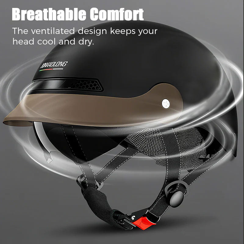 (Gratis frakt)🛡️Pustende, lett, støtsikker motorsykkelhjelm