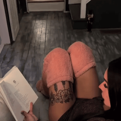 Gåsedunssokker til kneet til jul