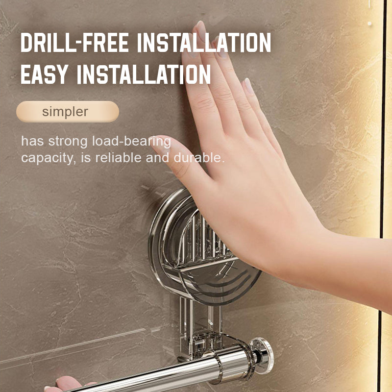 Sterkt uttrekkbart håndklestativ med sugekopp