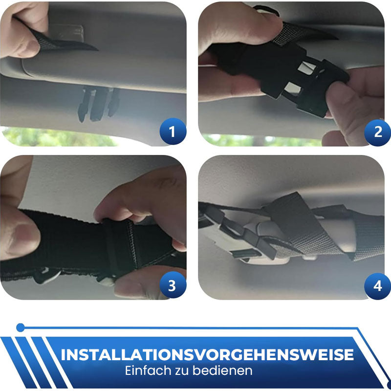 Hengende nettingoppbevaringspose til biltaket