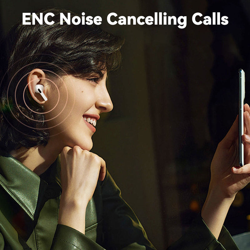 In-ear Bluetooth-øretelefoner med skjermvisning