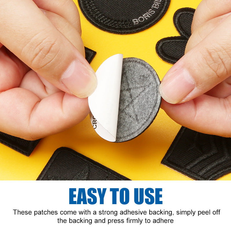 Selvklebende svarte lapper til å lage selvL