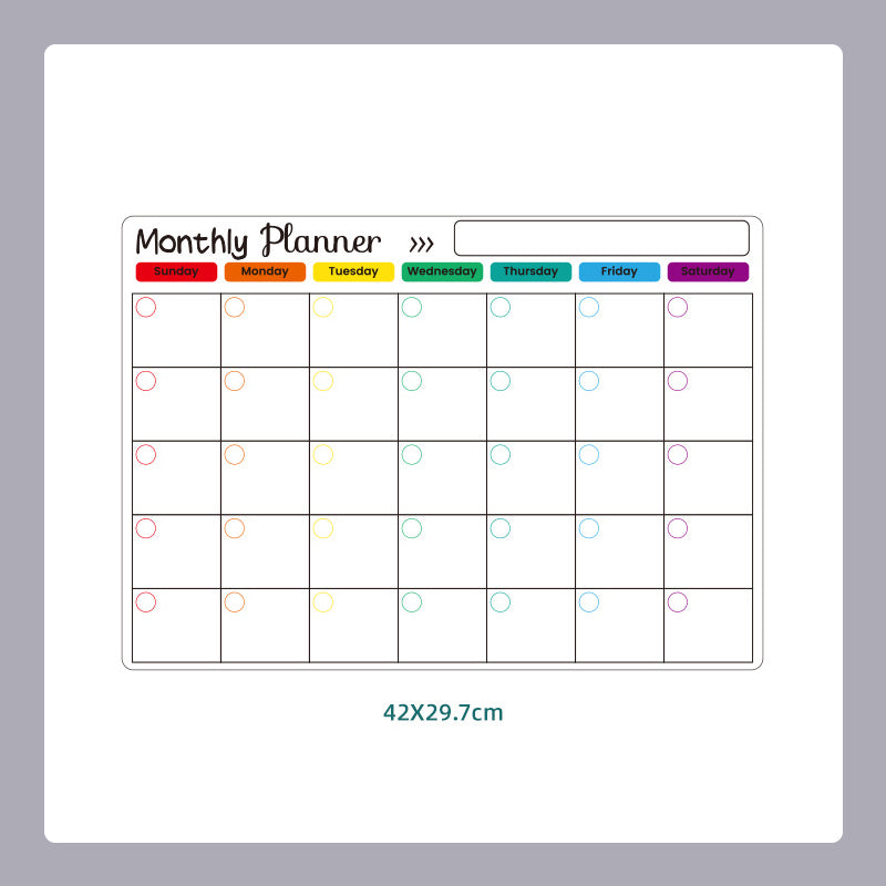 Magnetisk kjøleskapskalender månedsplanlegger