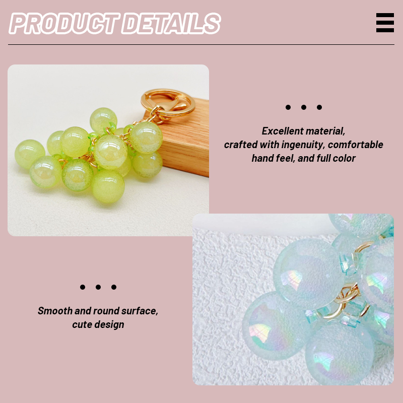 🍇 Søt kreativ veske anheng gave tilbehør