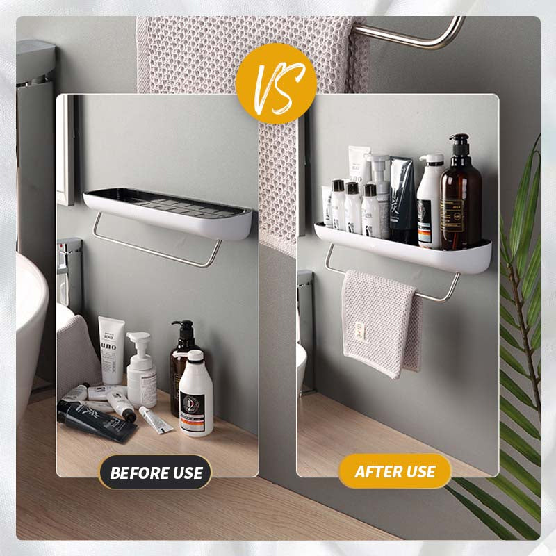 Veggmontert baderomshylle uten slag
