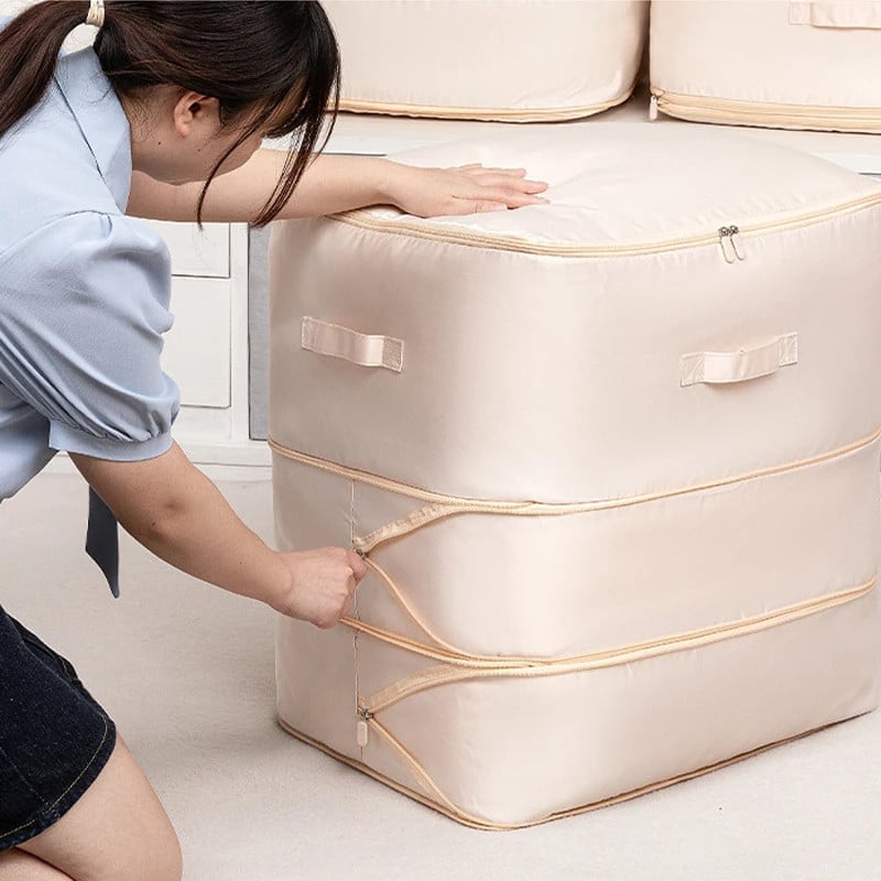 Komprimert oppbevaringspose for dyner med stor kapasitet