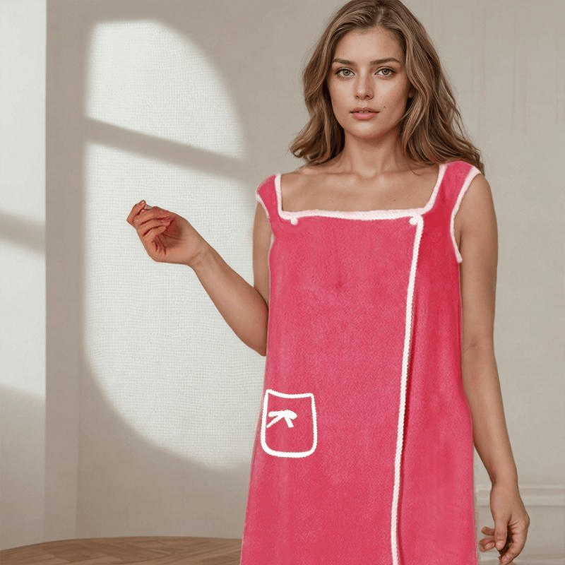Badekåpe i korallfleece for kvinner