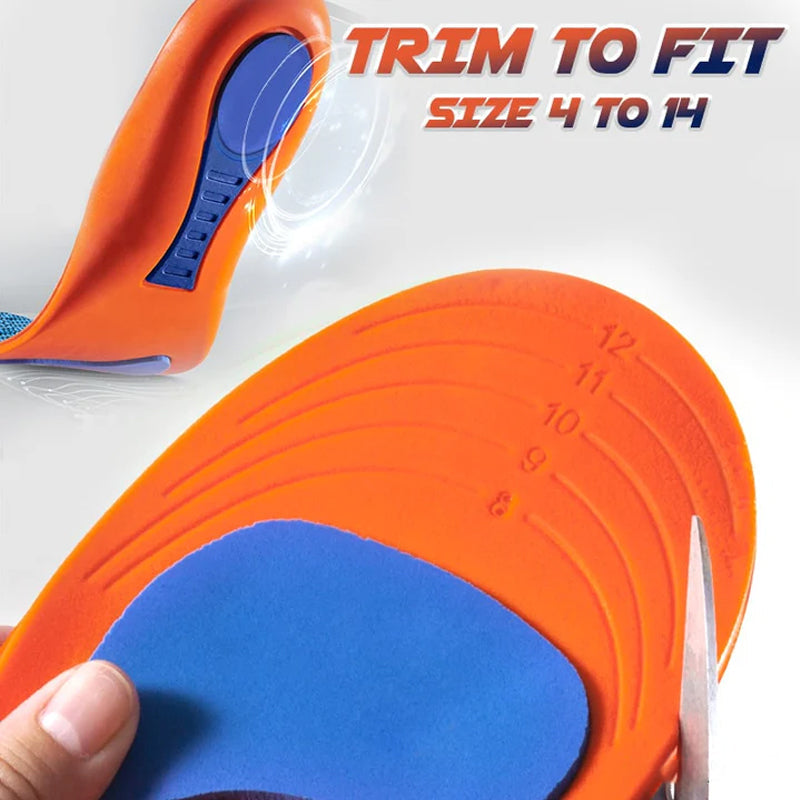 Støtdempende ortopediske innleggssåler for sportssko