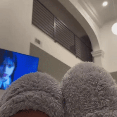 Gåsedunssokker til kneet til jul