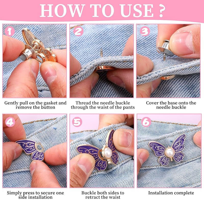 Perle sommerfuglspenne i midjen🦋