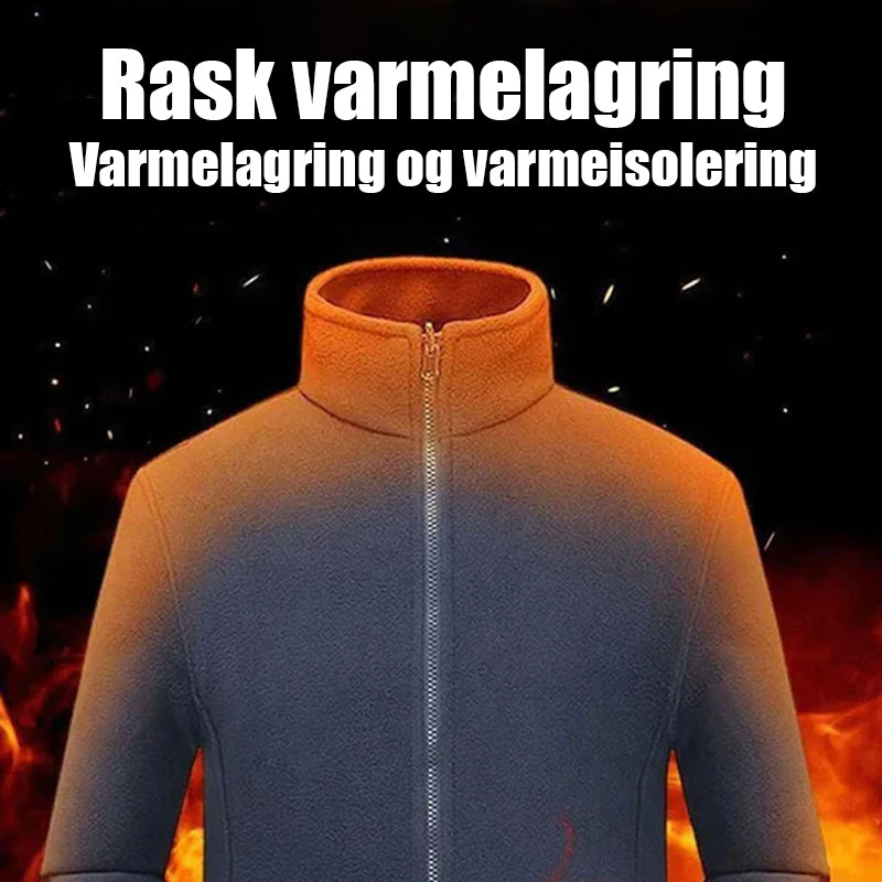 Dobbeltlags hettejakke (originalt produkt av høy kvalitet)/Reversibel polar fleecejakke