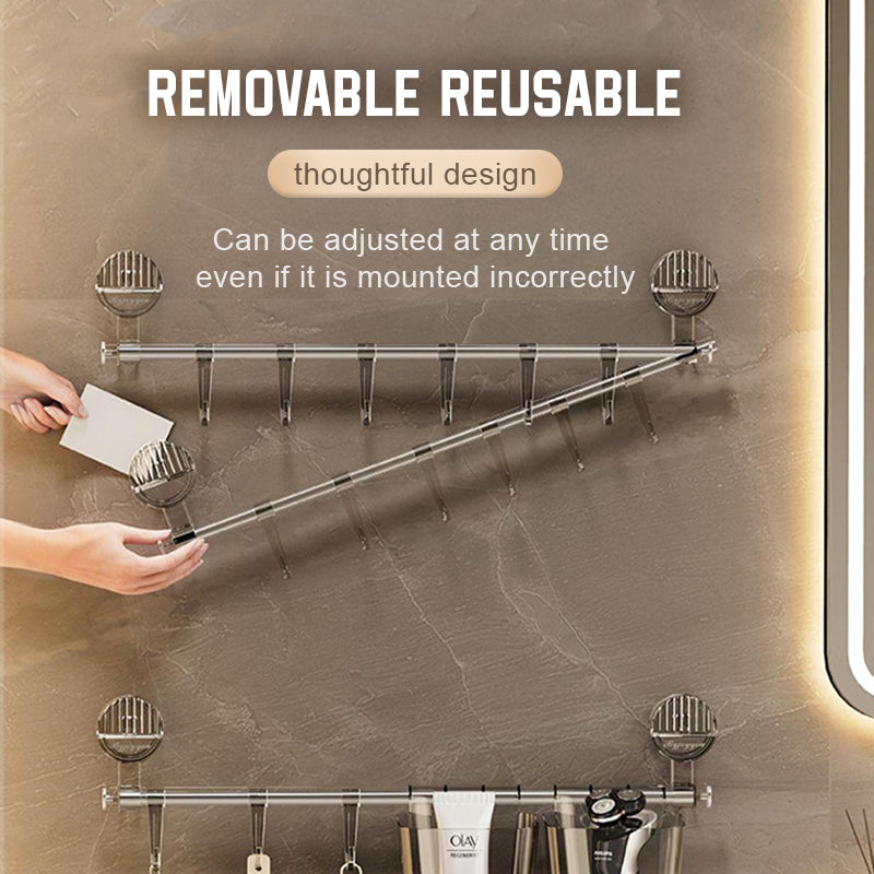 Sterkt uttrekkbart håndklestativ med sugekopp