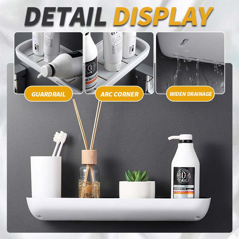 Veggmontert baderomshylle uten slag