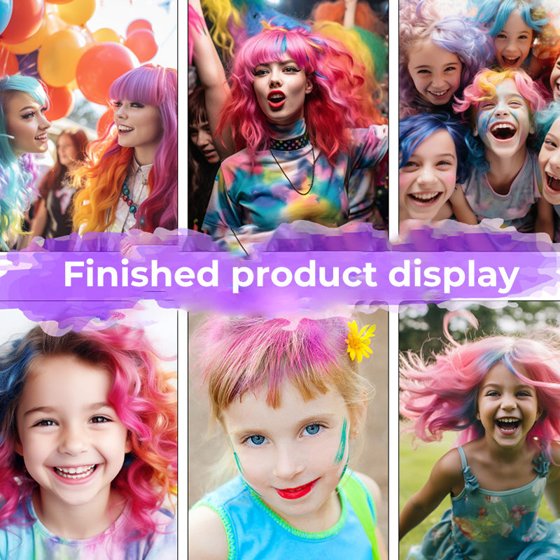 Farget hårpudder til engangsbruk