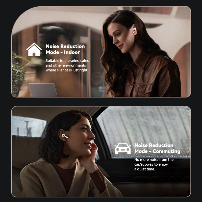 In-ear Bluetooth-øretelefoner med skjermvisning