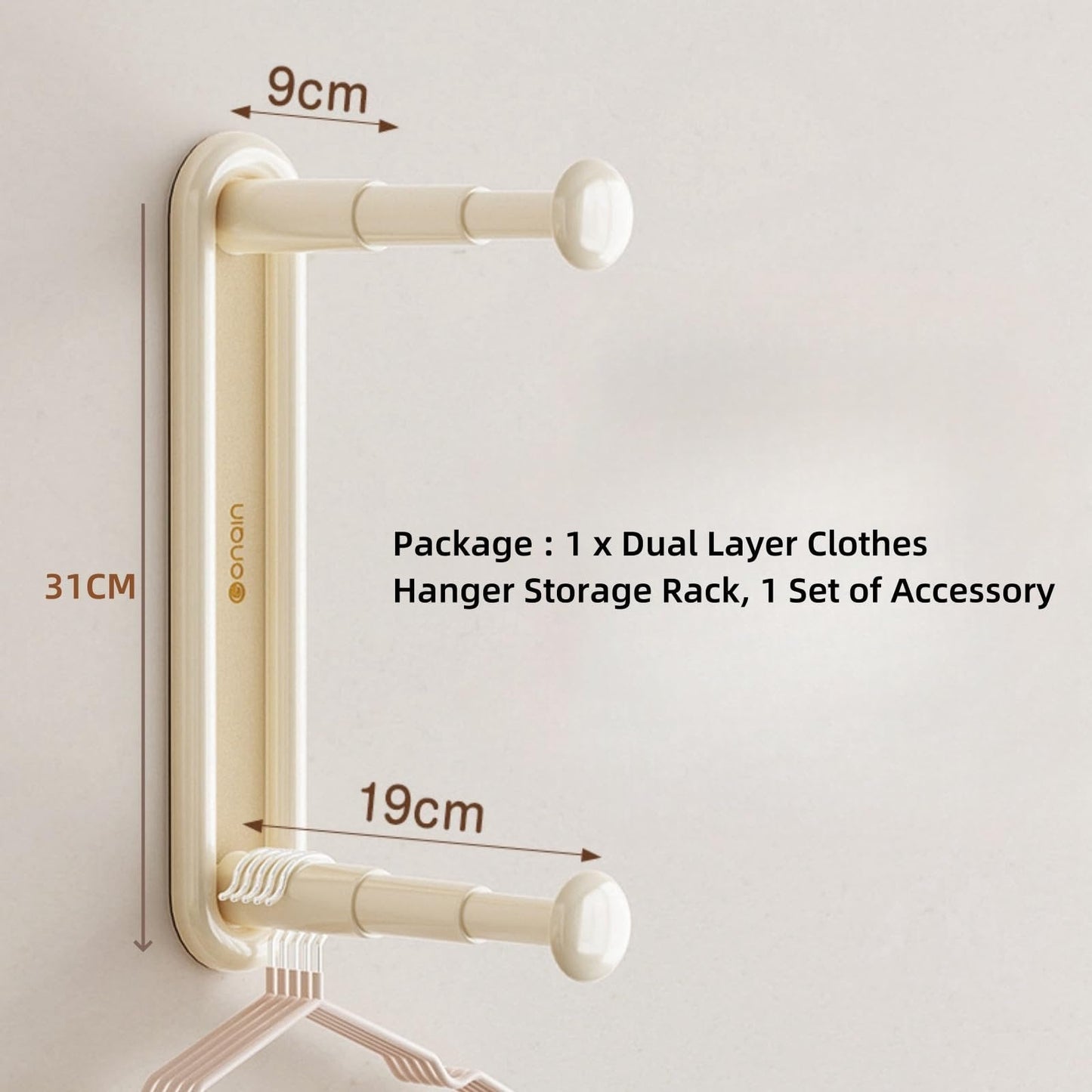 Oppbevaringsstativ for kleshengere