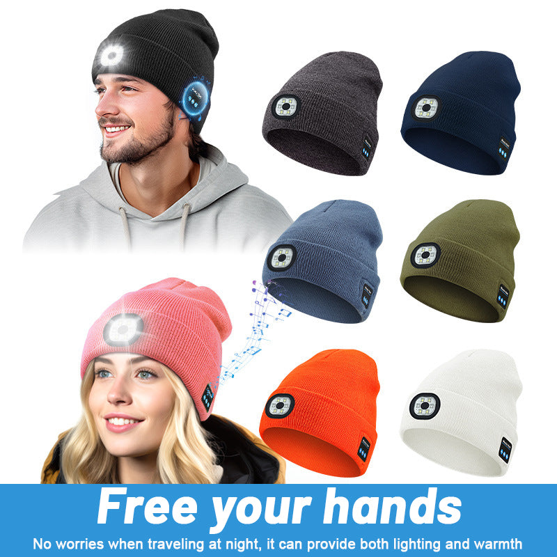 Bluetooth LED Strikket lue