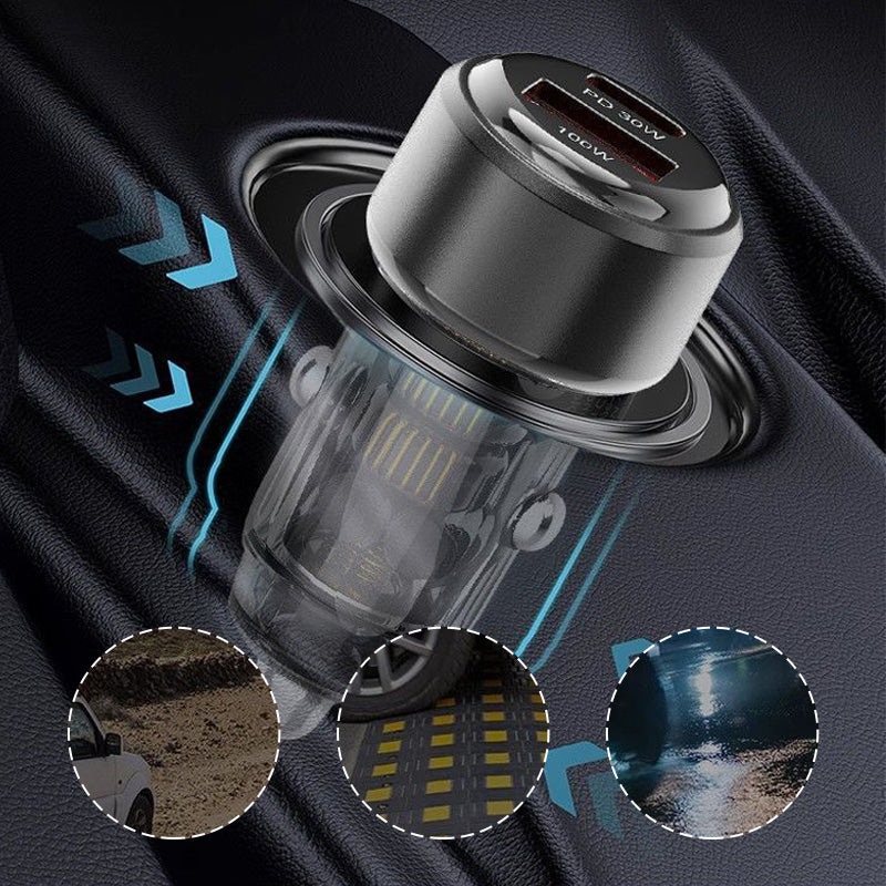 30W dubbla snabbladdningsportar för bilen – Smidig laddning på språng 🚗⚡