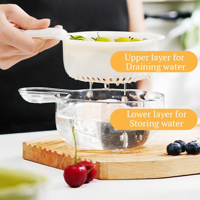 Dobbeltlags Avløpskurv Med Håndtak