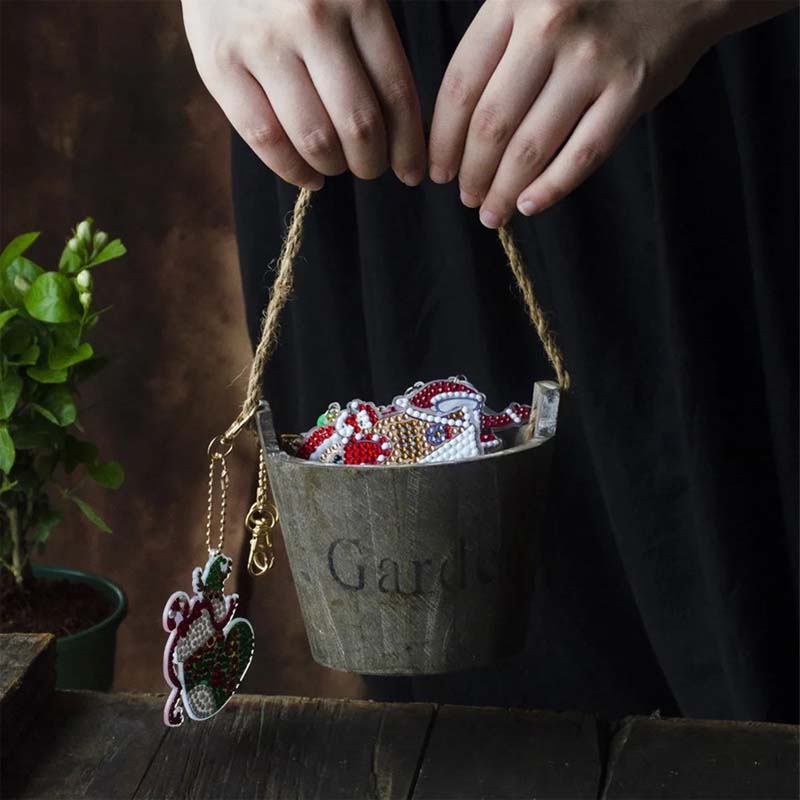 🎄✨Jule DIY diamantmaling nøkkelringsett✨🎄